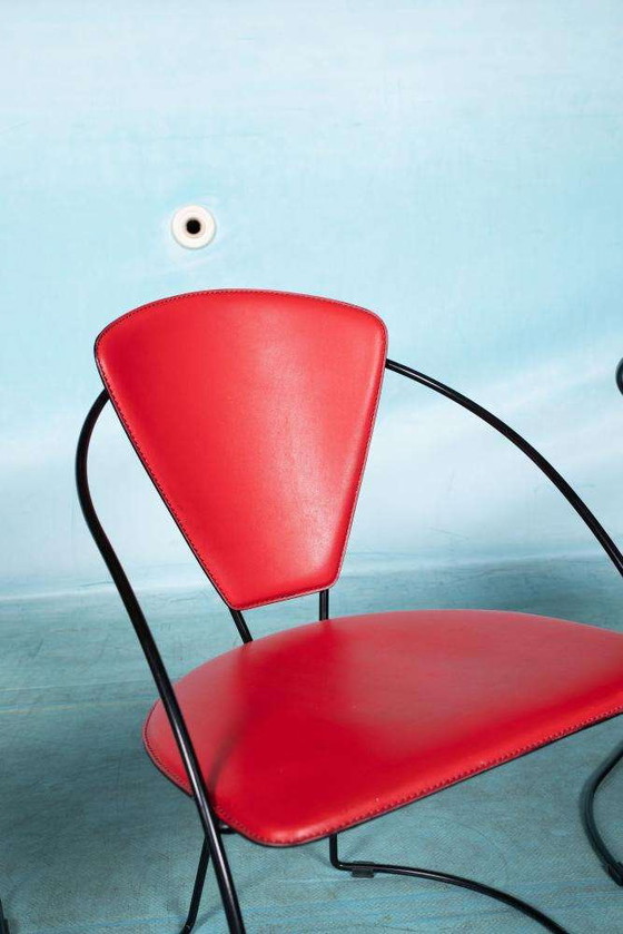 Image 1 of Ensemble de 4 chaises Linda d'Arrben, design italien des années 80