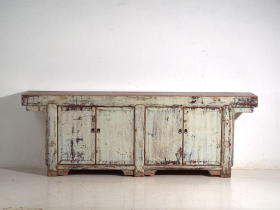 Antique lacquered altar sideboard in pine wood – China, circa 1900 – Brass (photo 19 of 40)