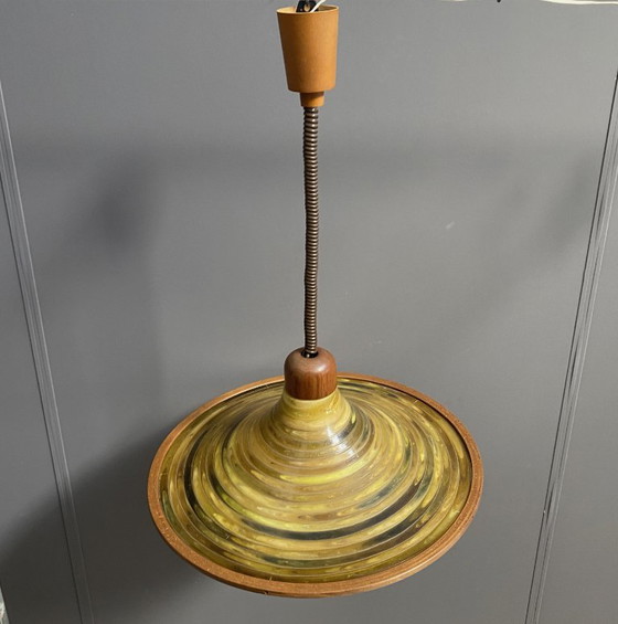 Pendelleuchte von Temde aus den 1970er Jahren – Pendelleuchten, Plastic, Wood (photo 10 of 16)