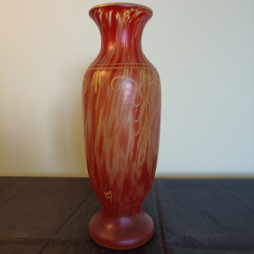 Authentieke Art Nouveau Vaas getekend "Leg" – François-Théodore Legras – ca. 1910