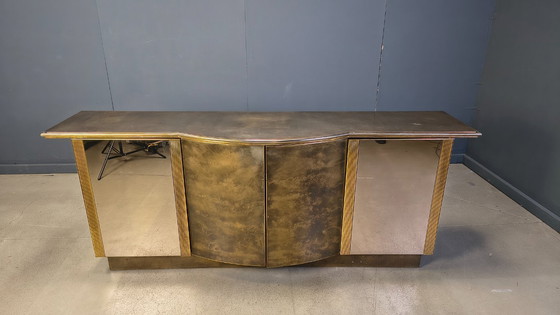 Image 1 of Messing-Anrichte von Belgochrom, 1980er Jahre