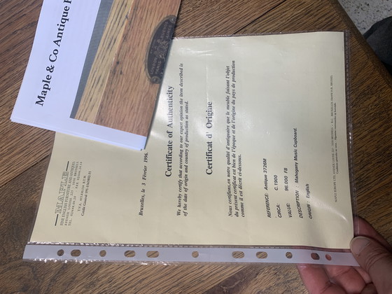 Image 1 of Antieke Mahonie muziekbladkast