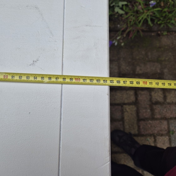 Image 1 of Landelijke witte commode kast met 2 lades en opbergruimte