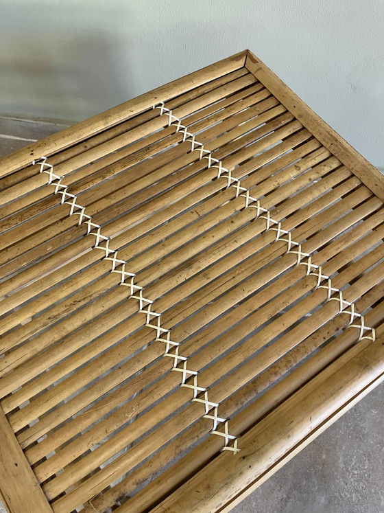 Vintage bamboo coffee table (photo 10 of 11)