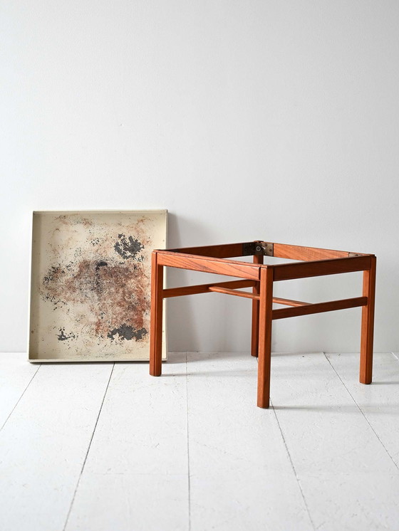 Image 1 of Vintage Scandinavian Teak and Metal Planter