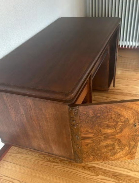 Art Deco Directiebureau Uit Wortelnotenhout (Burl Walnut) – Other (photo 4 of 5)