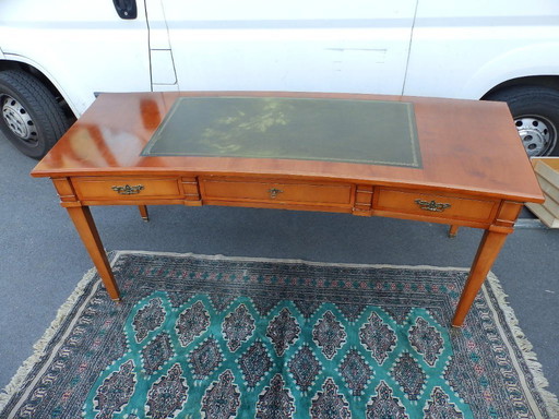 Lussuosa scrivania curva in stile inglese