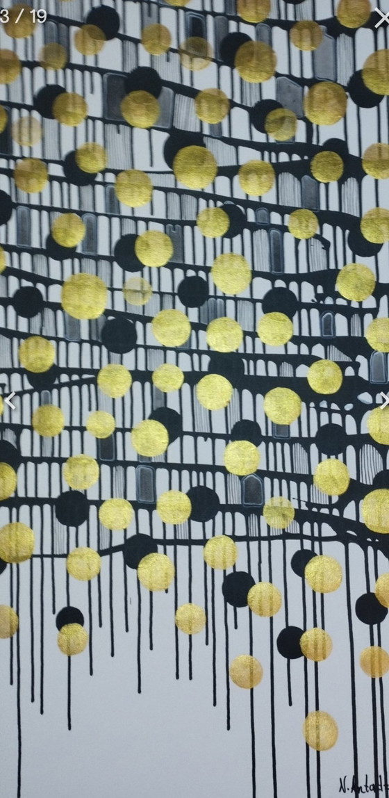 Image 1 of Natia Antadze Abstracte compositie XXL