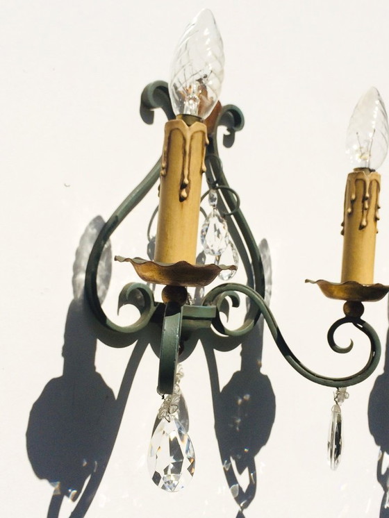 Image 1 of Coppia di lampade da parete in stile neoclassico vintage anni '50 * Applique