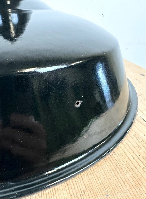 Image 1 of Lampada a sospensione industriale in smalto nero di Reluma, anni '50