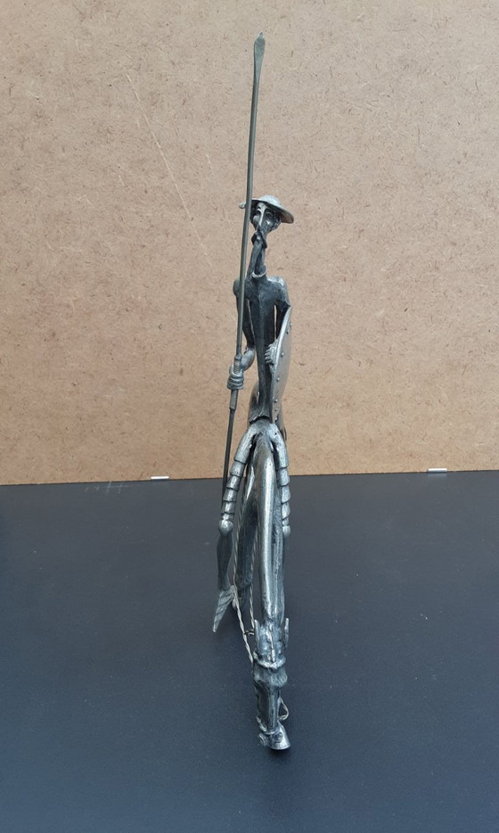 Image 1 of Sculpture Michel Laude, Don Quichotte en étain, 1970, Artebouc