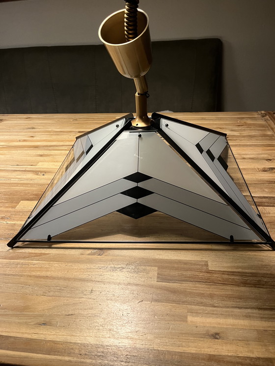 Image 1 of Rare suspension vintage Memphis Art Déco des années 80