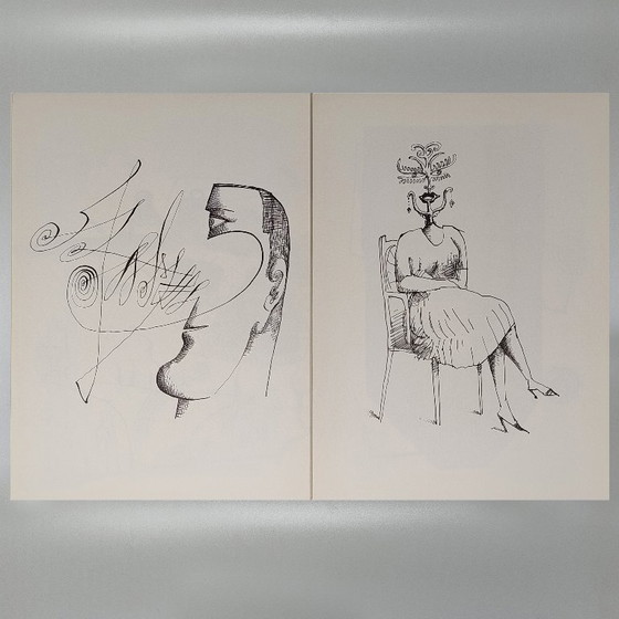 Image 1 of Saul Steinberg "Derriere Le Miroir" n. 157 con quattordici litografie di Maeght Editeur