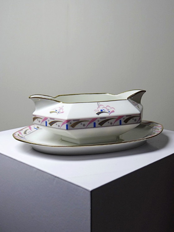 Image 1 of Saucière Art Déco porcelaine de Limoges Bernardaud B&Co Unique
