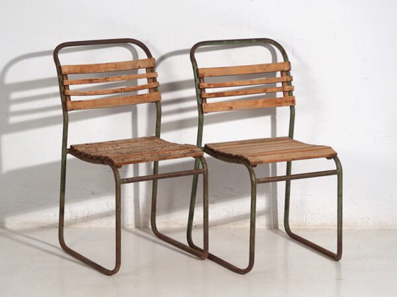 Antike Gartenstühle (ca. 1920). 4er-Set #1 – Wood, Iron (photo 27 of 40)