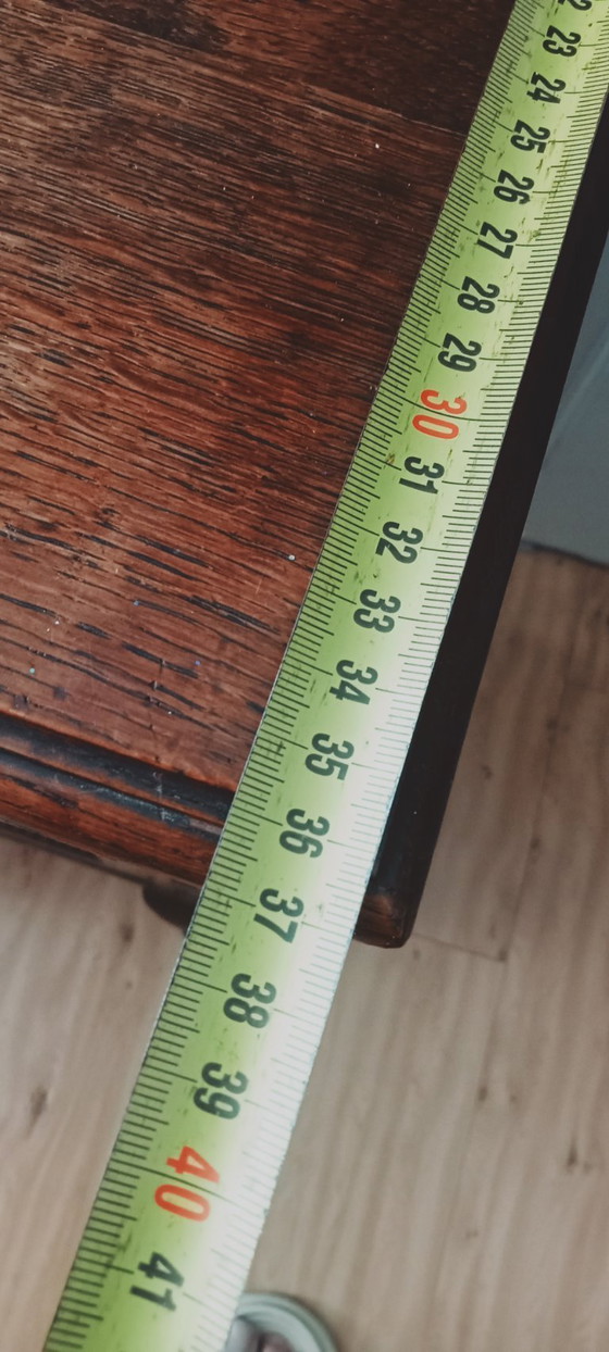 Image 1 of Autentica vecchia credenza da tè olandese, vetrina con anta curva e vetro inciso