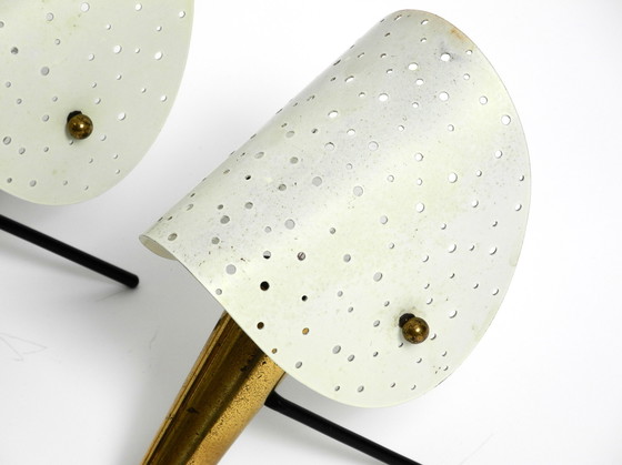 Image 1 of Coppia di splendide lampade da tavolo e da parete in ottone e metallo, in stile Mid-Century Modern, di Ernest Igl per Hillebrand