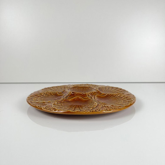 Image 1 of Set of 6 oyster plates in barbotine style by Secla, Portugal, 1970