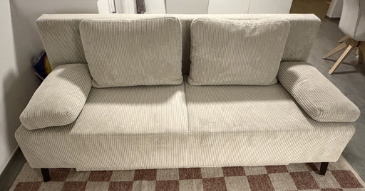 Beige corduroy bank