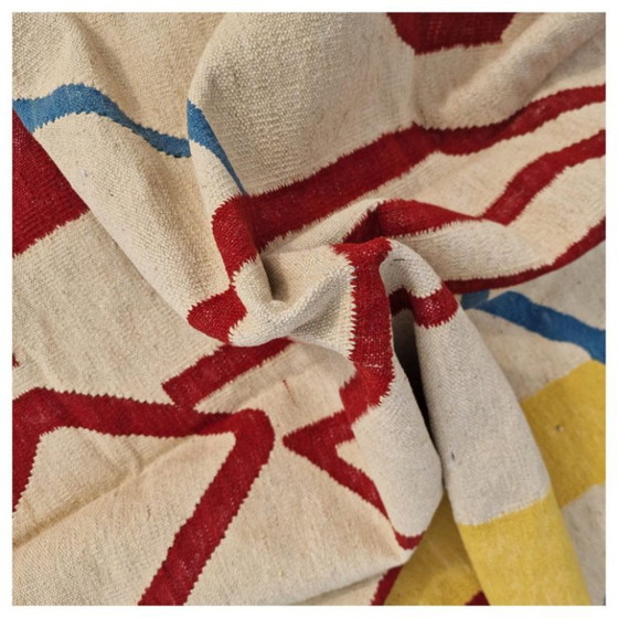 Willem De Kooning Privileged geïnspireerd handgeweven wollen wandtapijt | Textielkunst (98 × 68 inch) (photo 10 of 10)