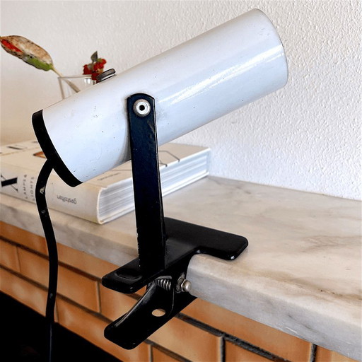 Projecteur à pince métallique italien de style Targetty, années 1970, époque spatiale – spotjes, Metal