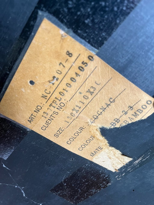 Grande tavolino da caffè in bambù attribuito ad Axel Vervoordt, anni '80