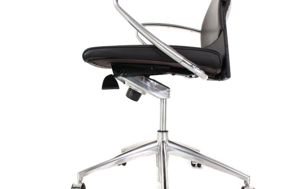 wie Neu! Art Collection Executive Desk Chair, Luxus Schreibtischstuhl Premium Leder, Chrom, Aluminium (photo 8 of 18)
