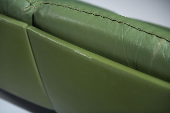 Image 1 of Magnifique et très rare canapé DS-31 en cuir vert, conçu par Team De Sede pour De Sede Swiss.