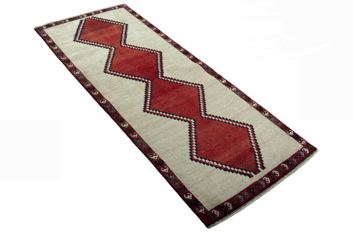 Hand-knotted Gabbeh nomadic rug - 240 X 99 Cm