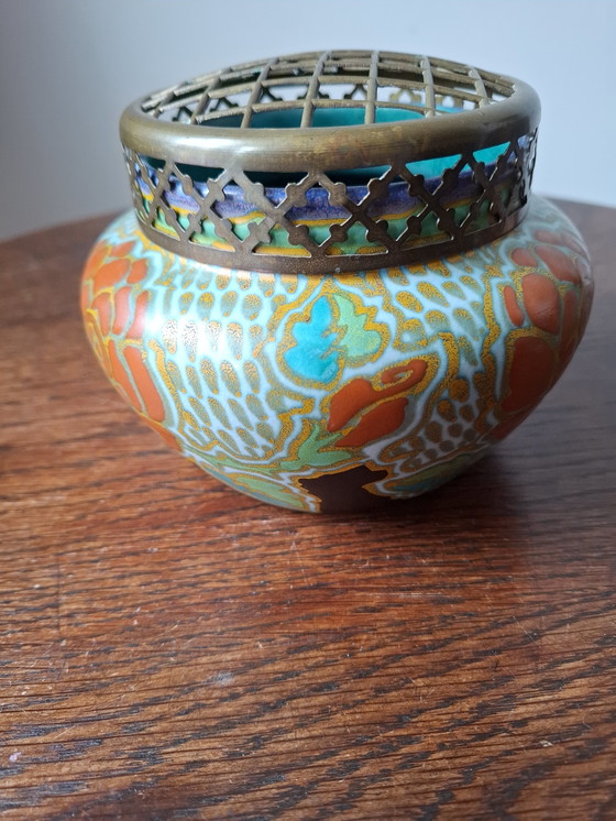 Image 1 of Plateelfabriek Zuid-Holland, decoro fresa a rosa Rio, perfette condizioni!