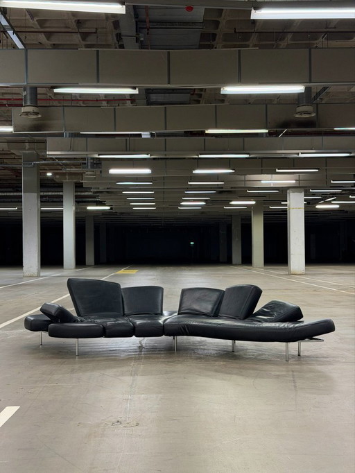 Sofá Edra Flap | Cuero negro