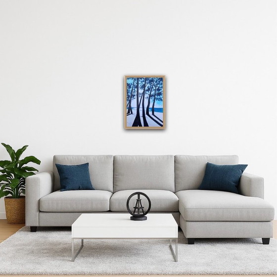 Image 1 of Inchiostro indaco su carta bianca, 40x30cm