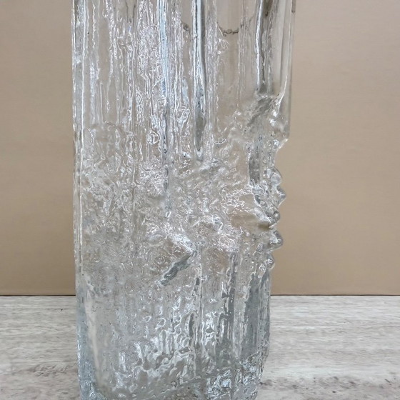 Image 1 of Vintage glazen vaas ‘Pinus’ van Tapio Wirkalla voor Iitalla Finland, jaren 70.