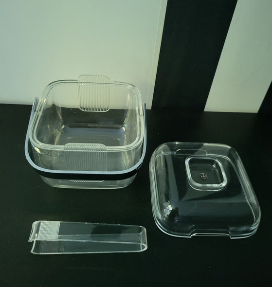 Legendärer transparenter Guzzini-Eiskübel aus den 1970er Jahren. – Küchenzubehör, Plastic, Chrome (photo 9 of 9)