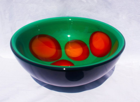 Image 1 of Bol en verre vintage unique 1994 Jaroslav Svoboda