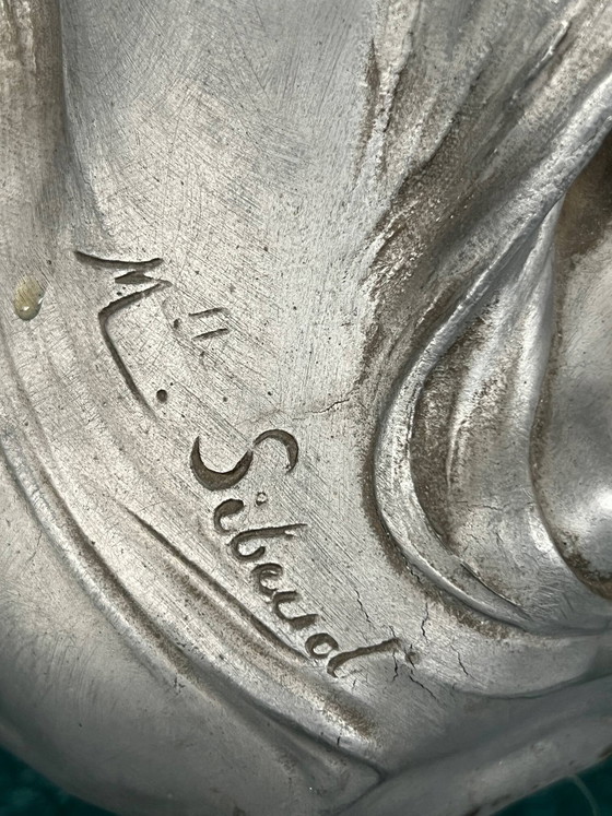 Miss Sibeud. Large Art Nouveau vase. – Metal (photo 5 of 7)