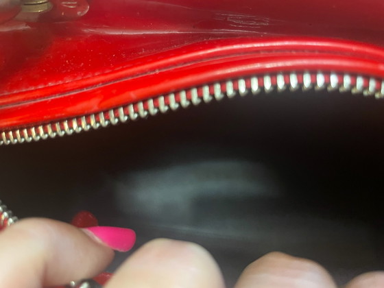 Lady Dior Mediana roja de charol – Christian Dior, Bolsos de mano, Cuero (photo 13 of 15)