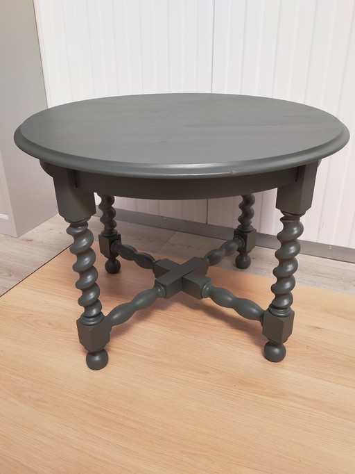 Ronde Salontafel met Gedraaide Poten