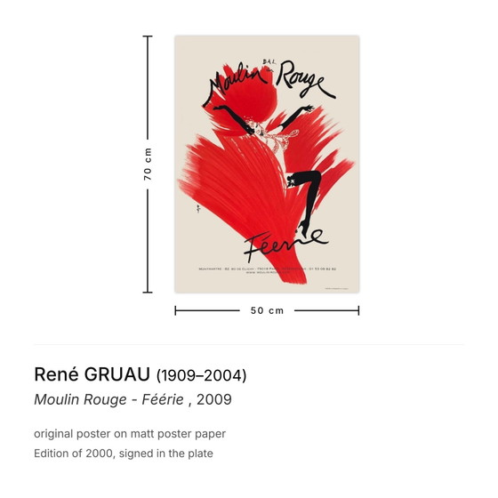 Image 1 of René GRUAU Moulin Rouge – Märchenplakat 2009