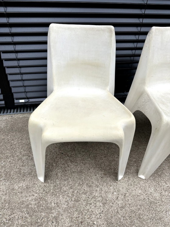 Image 1 of 4 sillas Bofinger Helmut Batzner color blanco