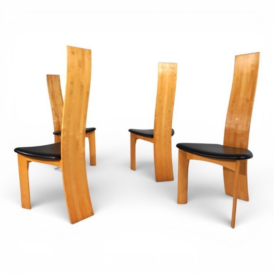 Image 1 of Tranekaer set of 4 Iris dining chairs by Bob van den Berghe, 1980
