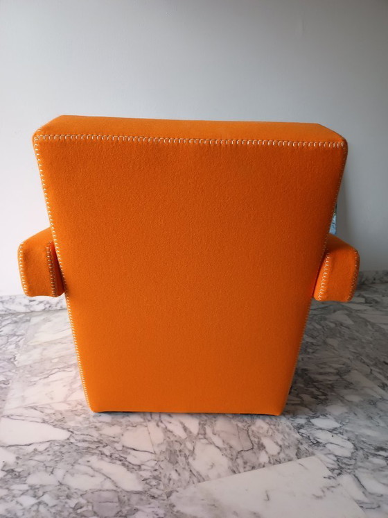 Image 1 of Fauteuil CASSINA Utrecht 637 en Laine Kvadrat Orange 13L par Gerrit Thomas Rietveld