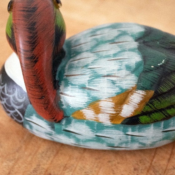 Image 1 of Patito antiguo pintado a mano: decoración para pabellón de caza.