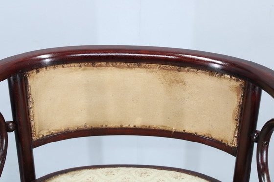 Image 1 of Josef Hoffmann Variatie van Art Nouveau "Fledermaus" Fauteuil door Fischel