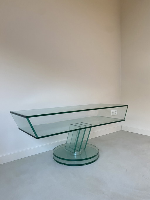 Mid - Century Vintage glass Italian coffee table
