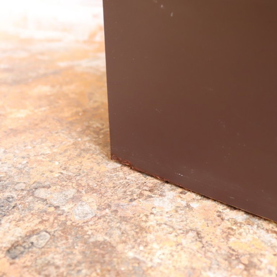 Image 1 of Vintage ladekast post modern space age bruine creme jaren 70