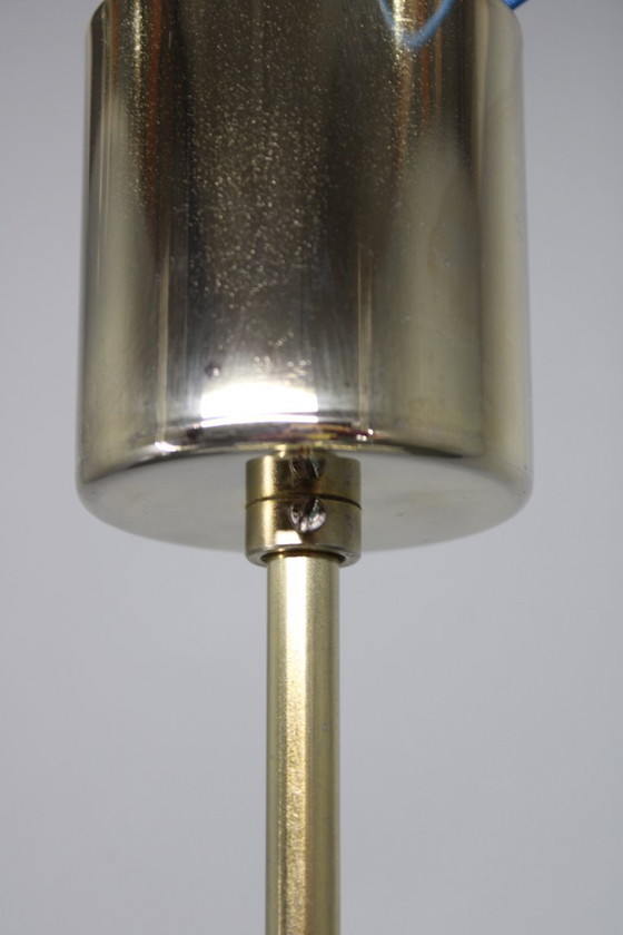 Image 1 of Mid Century Sputnik Brass Glass Chandelier, 1970s Czechoslovakia