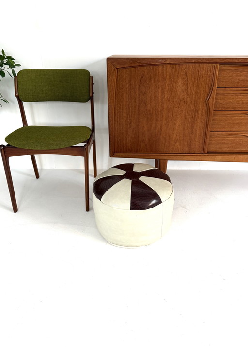 Vintage Kunstlederpouf '60