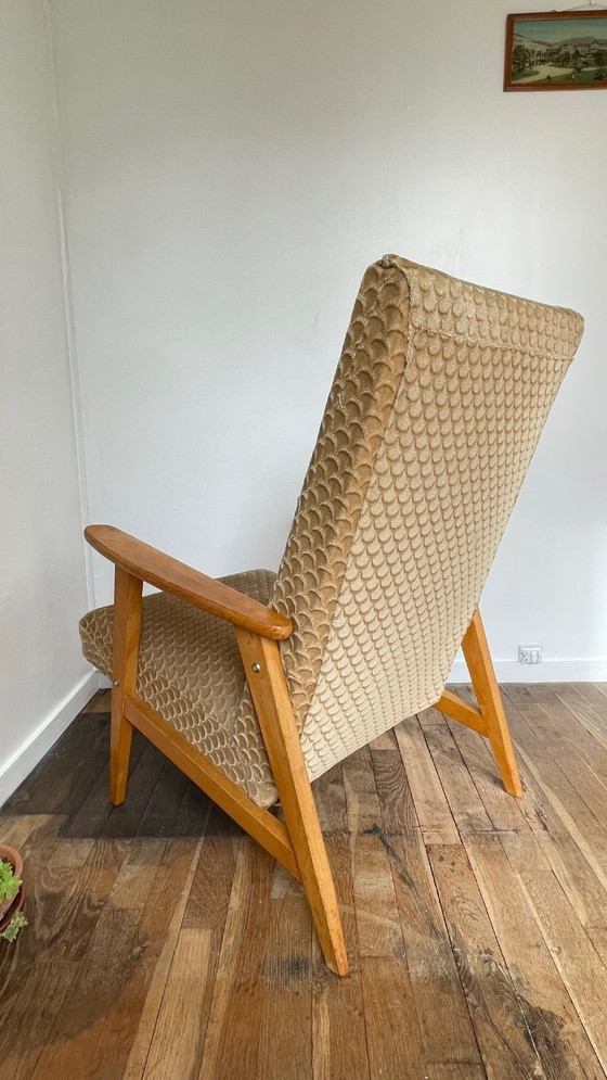 Image 1 of Paire FAUTEUILS MANUCERE Pieds Compas VINTAGE