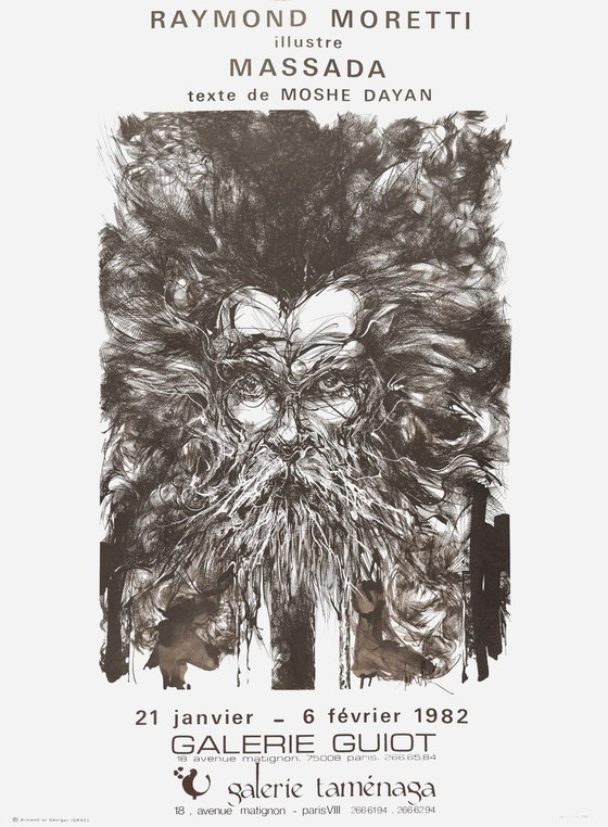 Image 1 of Raymond MORETTI Expo 82 - Galerie Guiot & Tamenaga original poster 1982